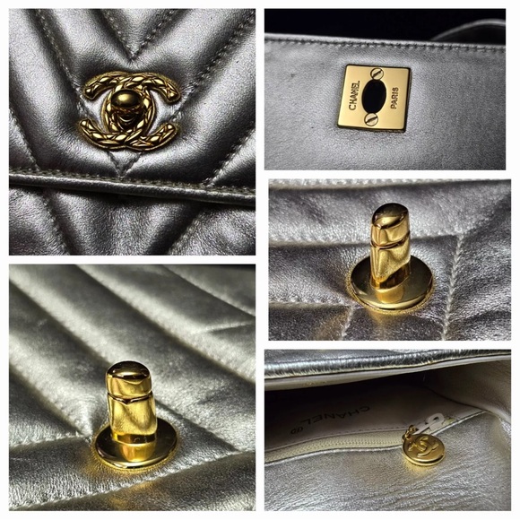 CHANEL MINI FLAP BAG GOLD LAMBSKIN LEATHER GHW - Picture 5 of 9